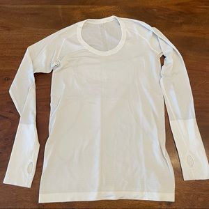 Lululemon White Long Sleeve Swiftly Tech Shirt Size 10